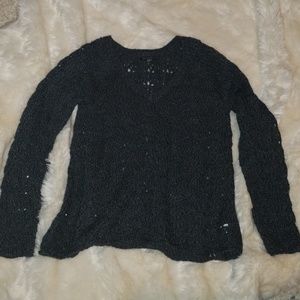 American Eagle Charcoal Grey Loose Knit Sweater